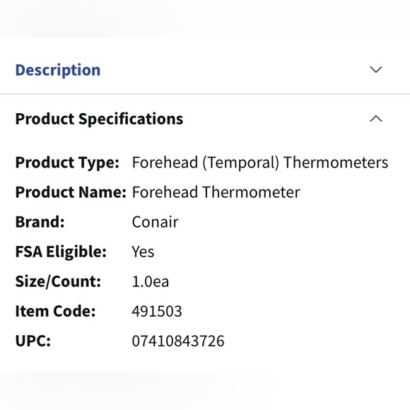 NIB CONAIRCARE INFRARED THERMOMETER- FOREHEAD - Picture 10 of 15